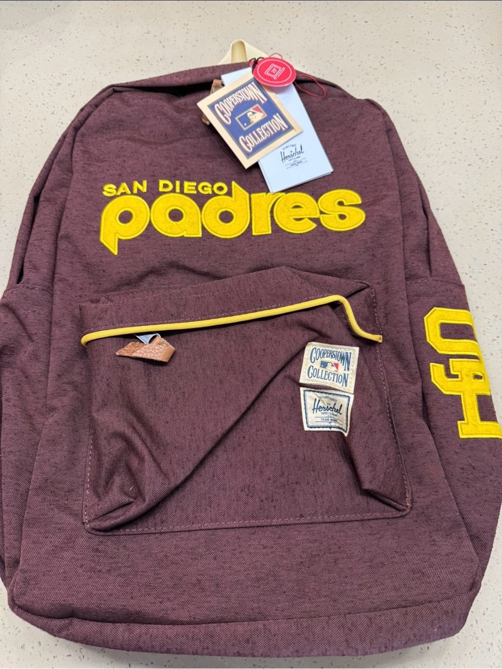 Herschel San Diego Padres MLB Cooperstown Heritage Backpack NWT